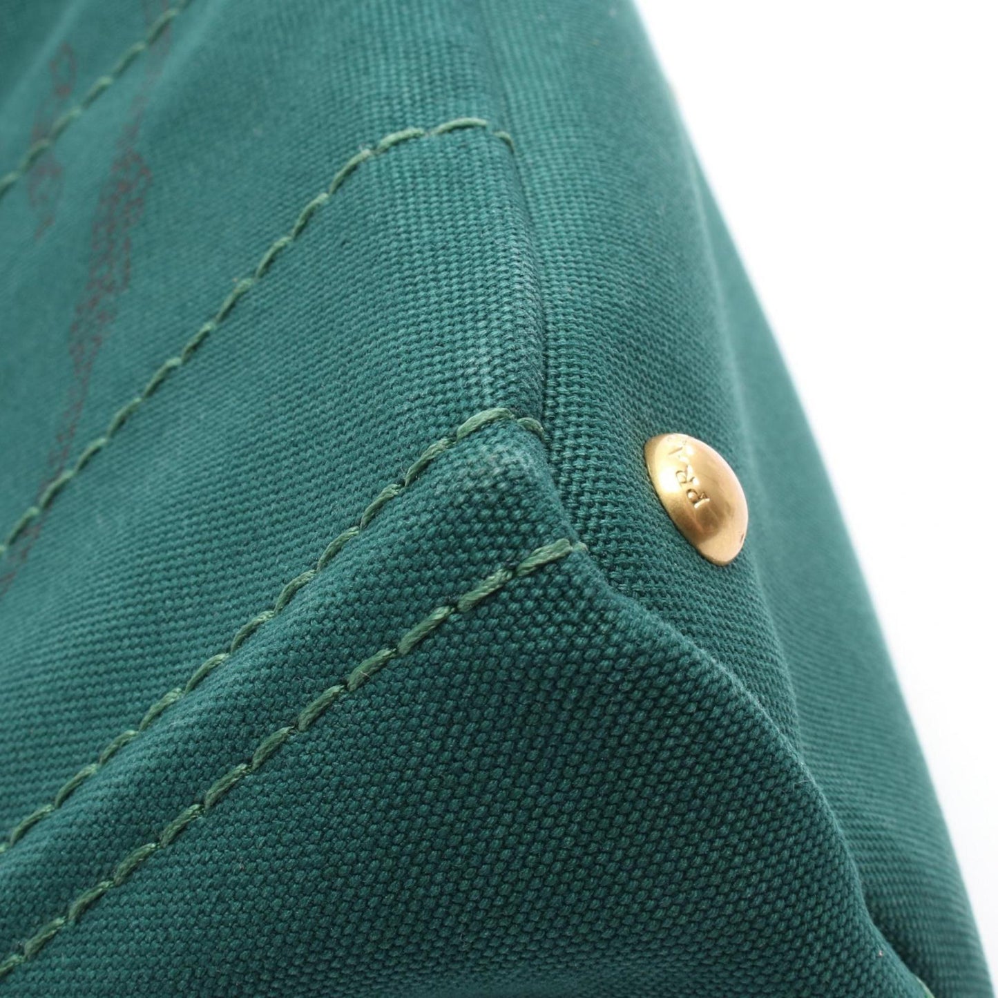 Prada Green Canvas Canapa
