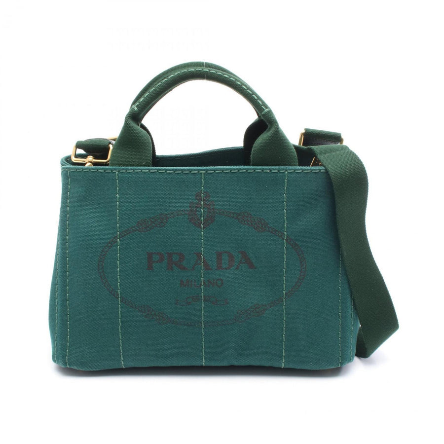 Prada Green Canvas Canapa