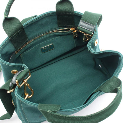 Prada Green Canvas Canapa