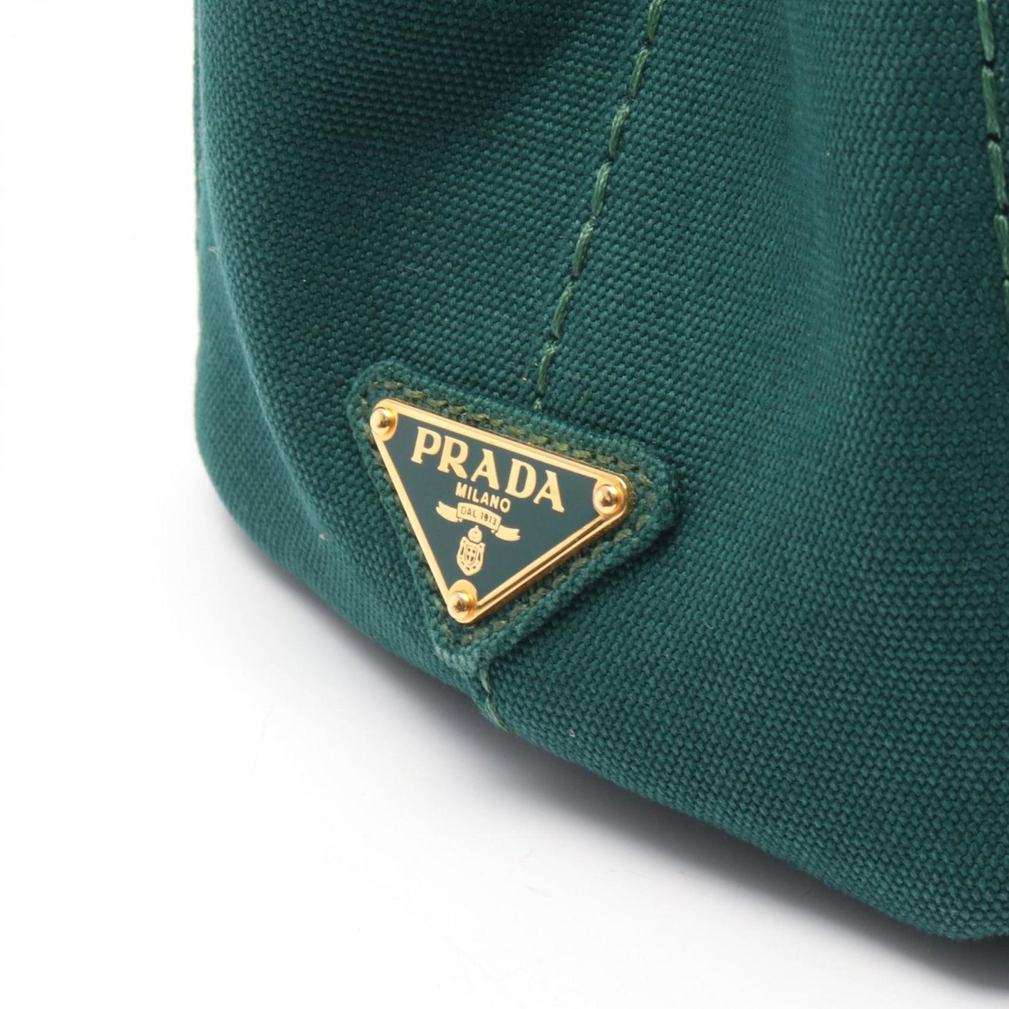 Prada Green Canvas Canapa