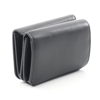Balenciaga Black Leather Cash Mini Wallet