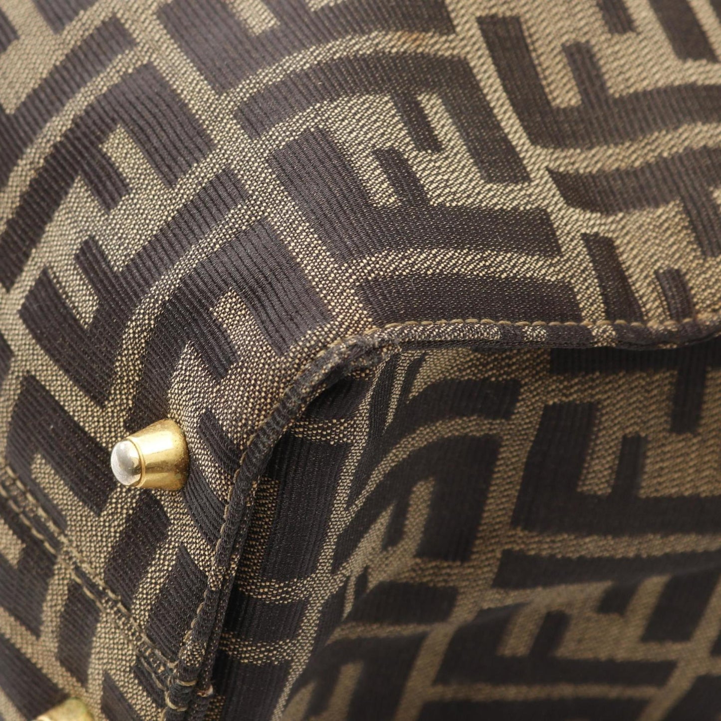 Fendi Brown Canvas Zucca