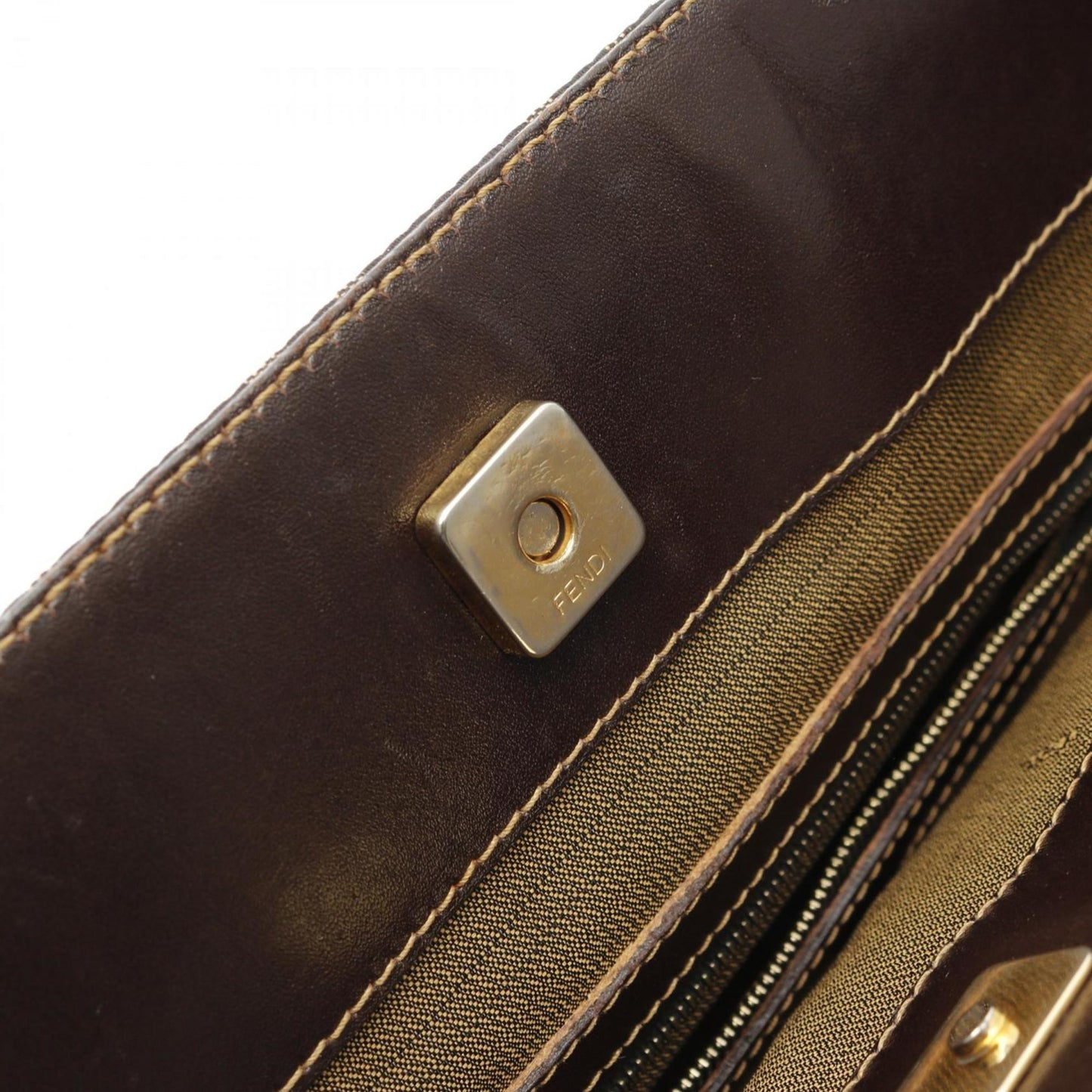 Fendi Brown Canvas Zucca