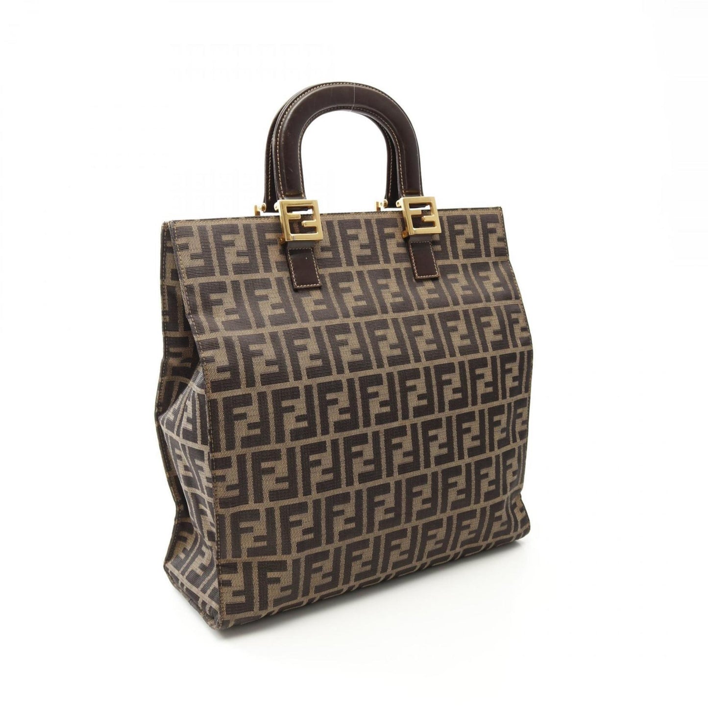 Fendi Brown Canvas Zucca