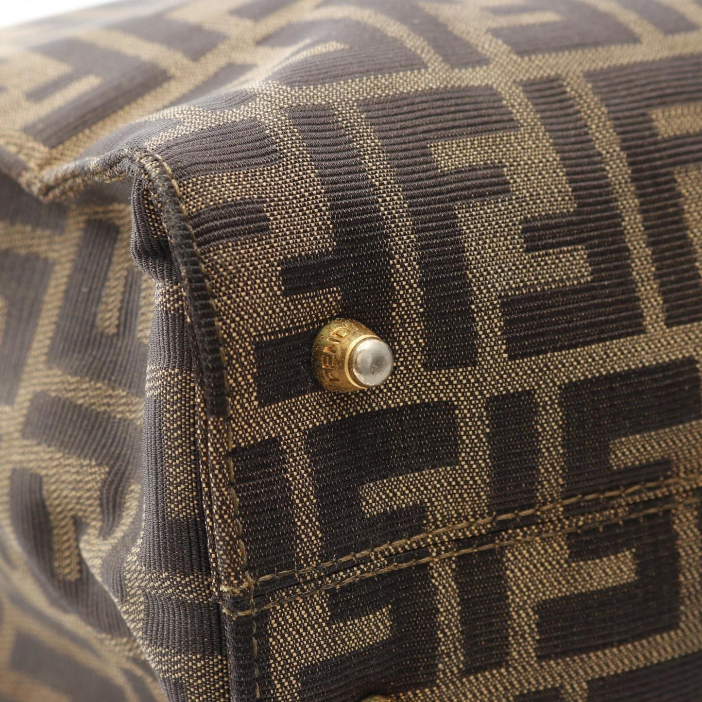 Fendi Brown Canvas Zucca