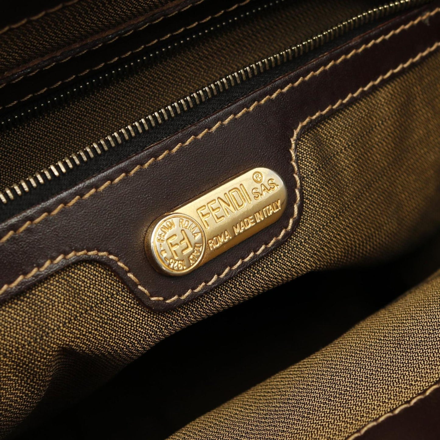 Fendi Brown Canvas Zucca