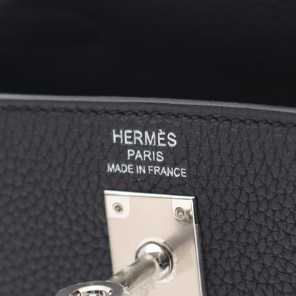 Hermès Black Leather Kelly 25