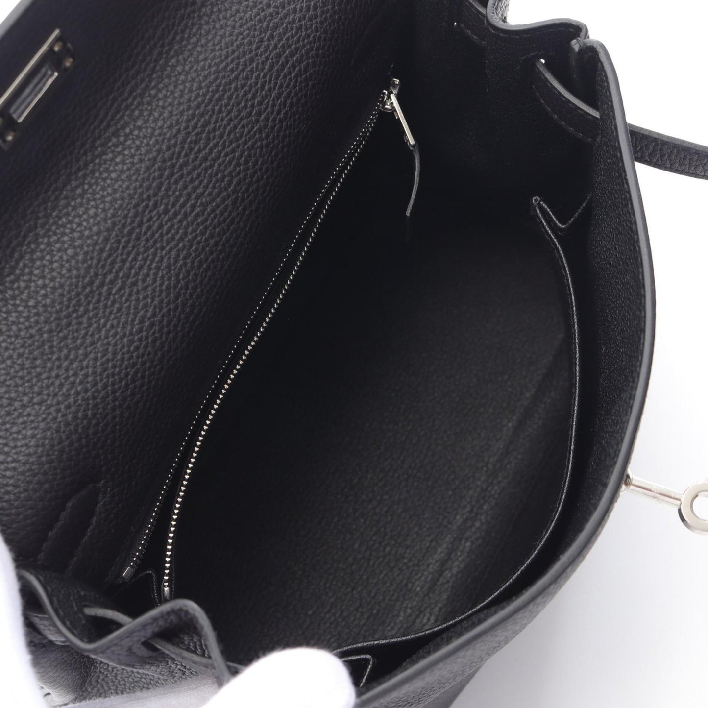 Hermès Black Leather Kelly 25