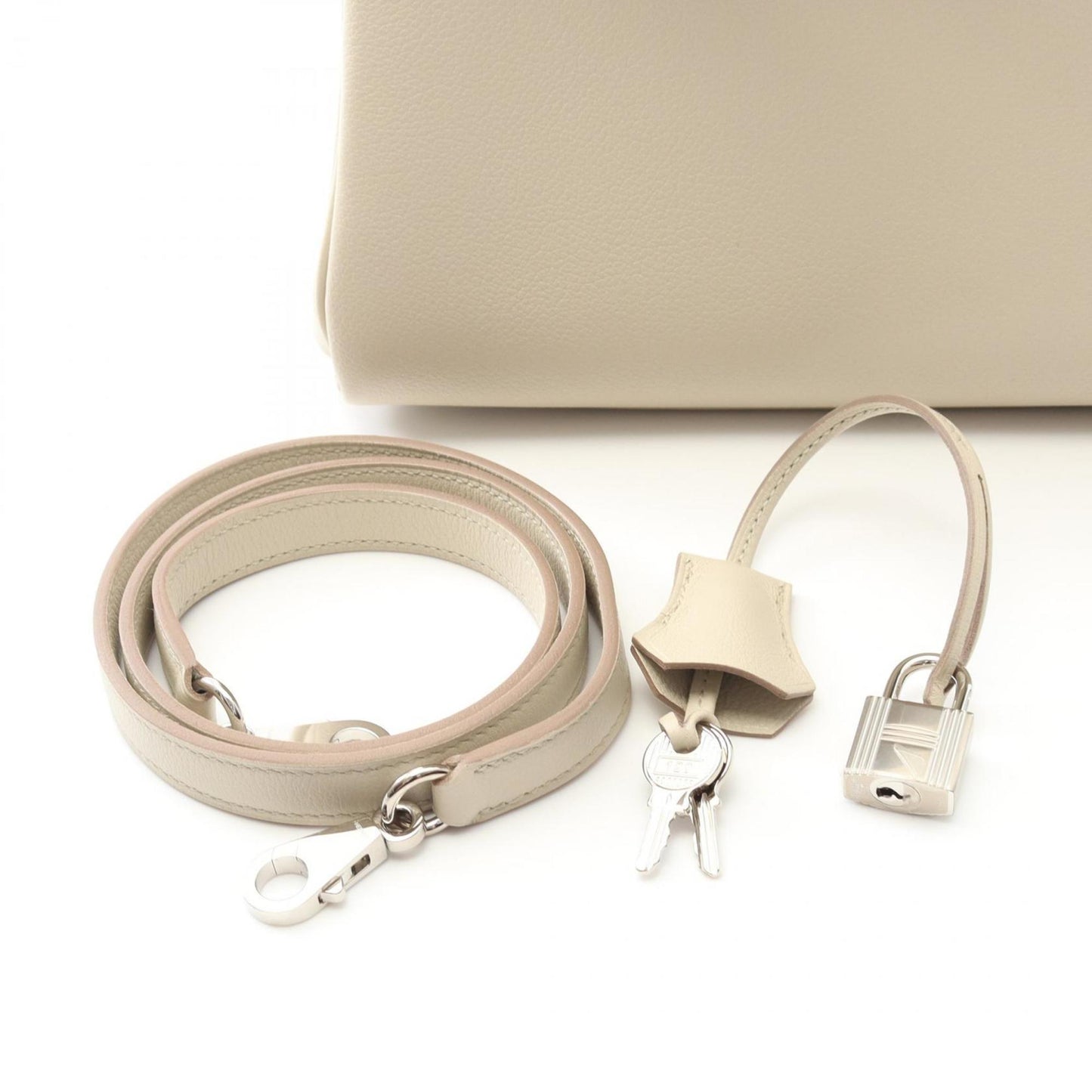 Hermès White Leather Kelly 28