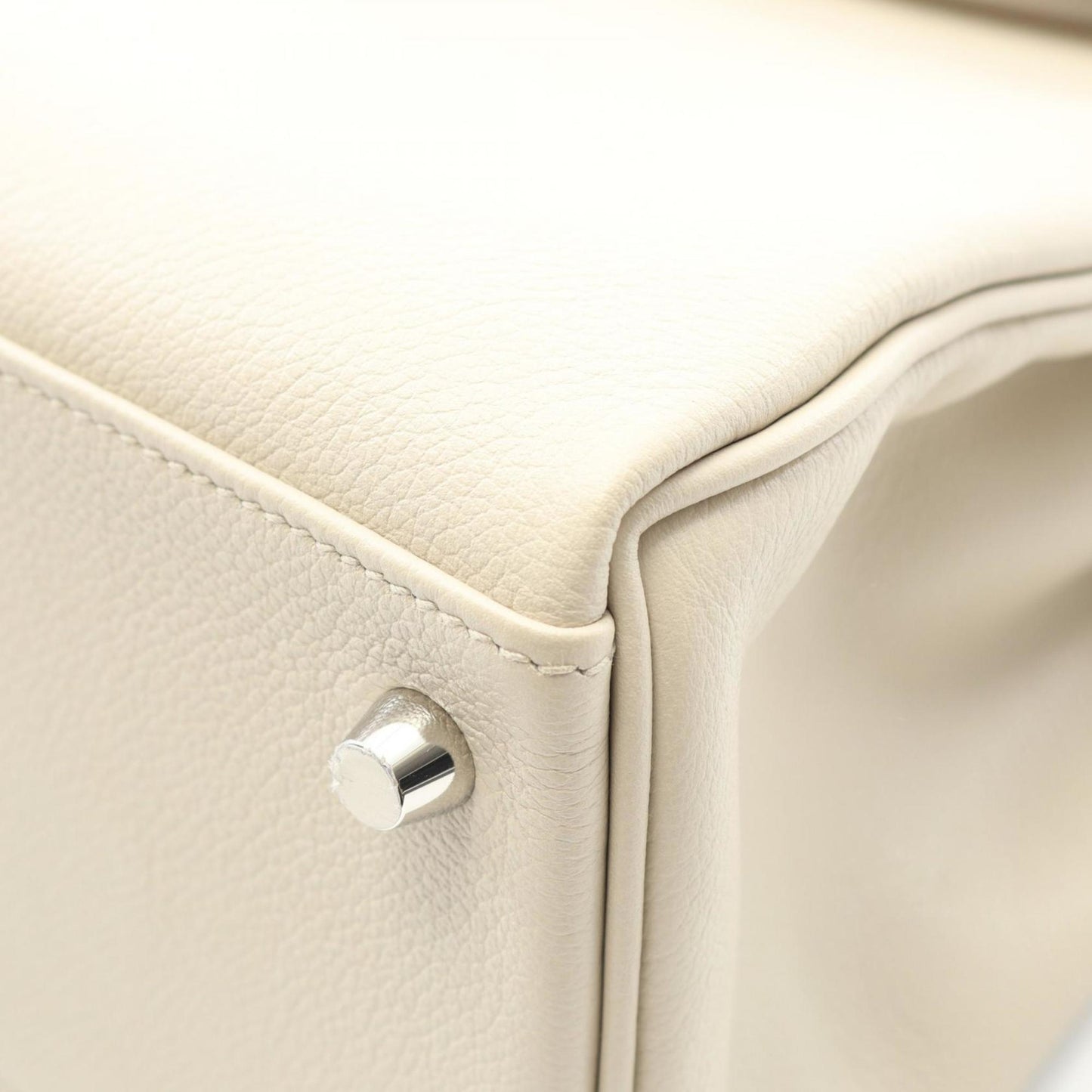 Hermès White Leather Kelly 28