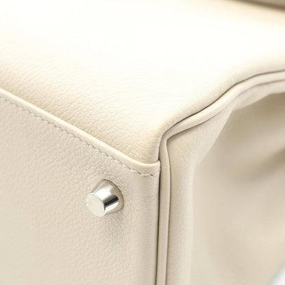 Hermès White Leather Kelly 28
