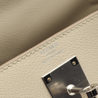 Hermès White Leather Kelly 28