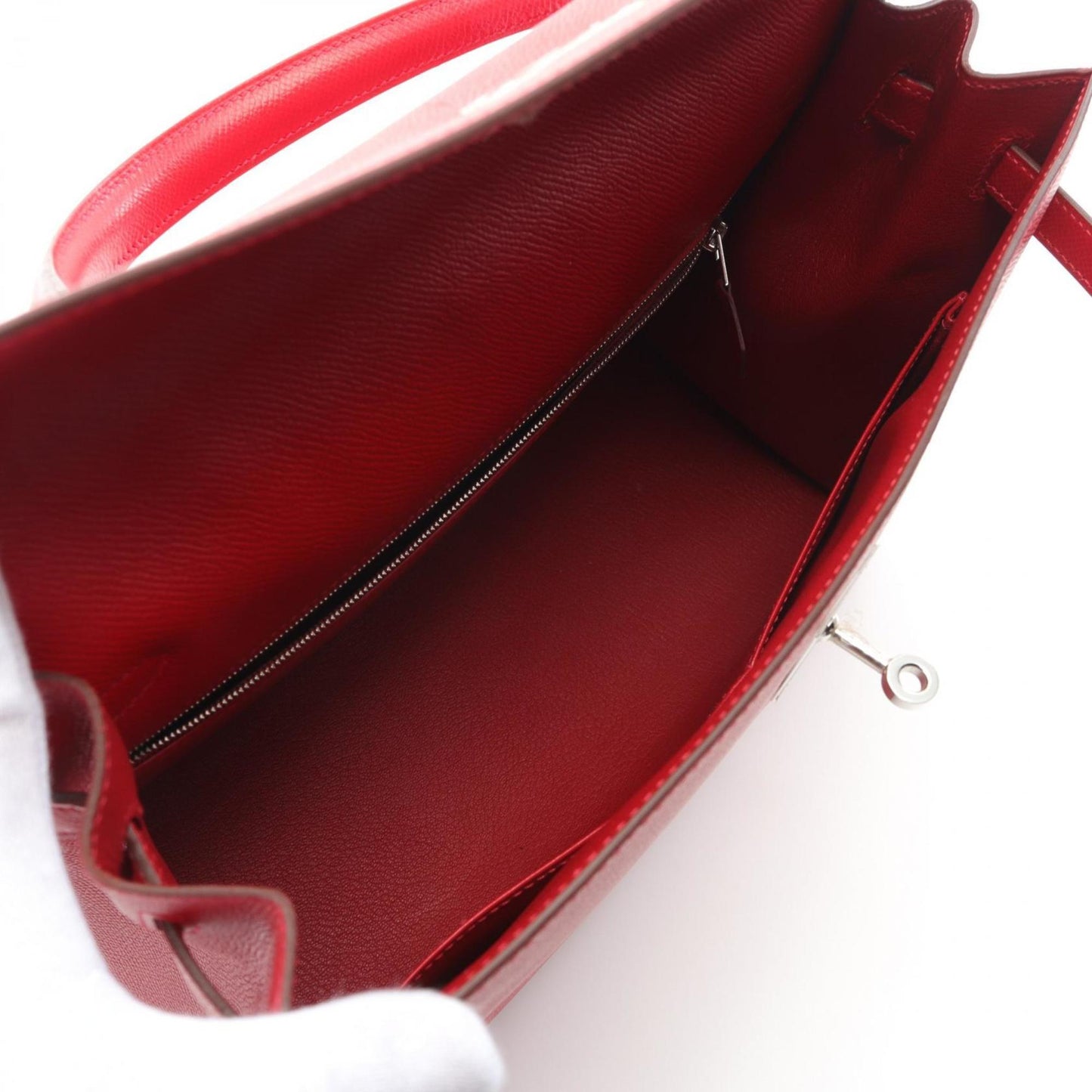Hermès Red Leather Kelly 35