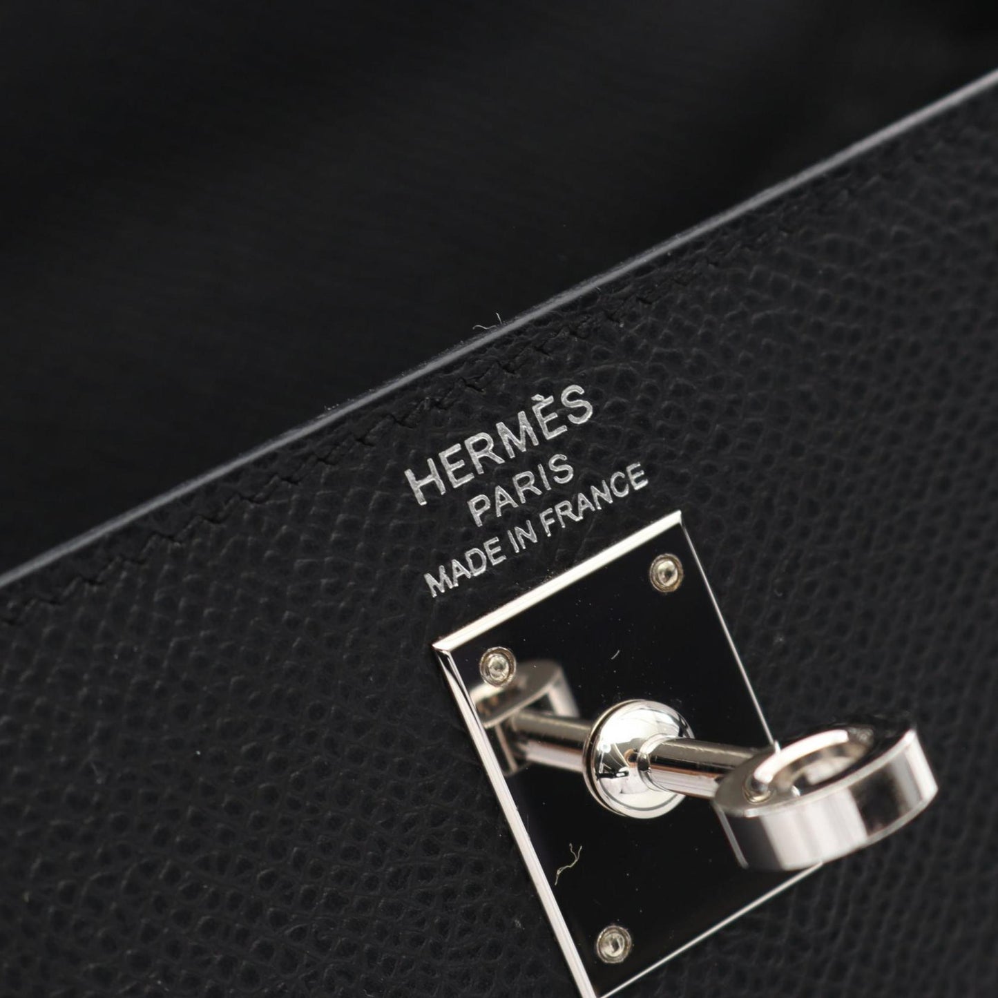 Hermès Black Leather Kelly 25