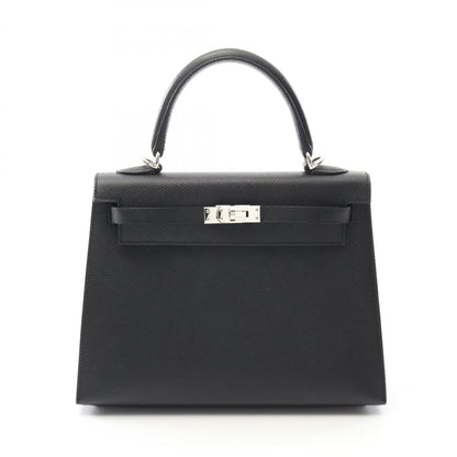Hermès Black Leather Kelly 25