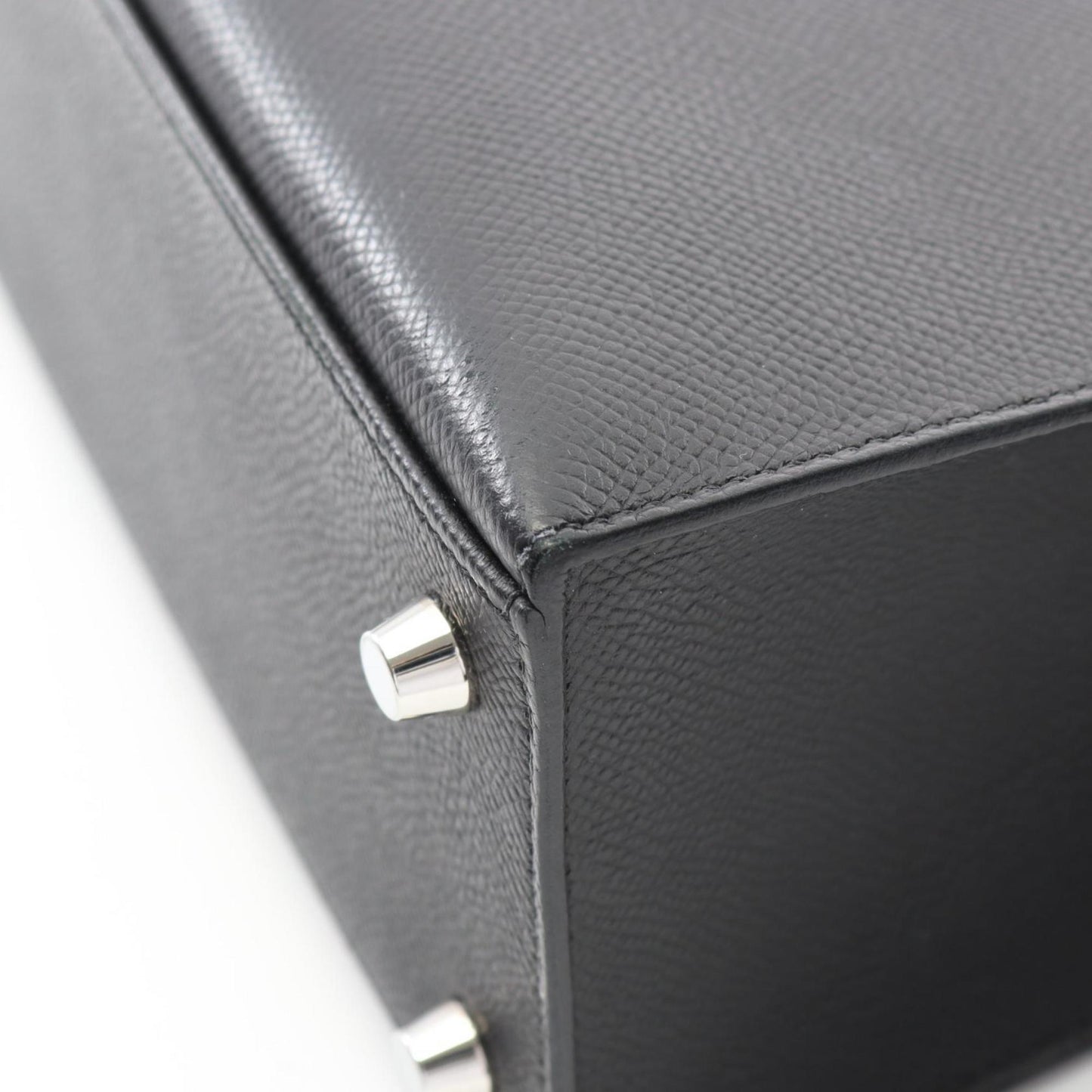 Hermès Black Leather Kelly 25