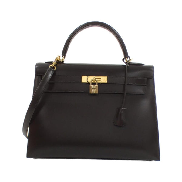 Hermès Black Leather Kelly 25