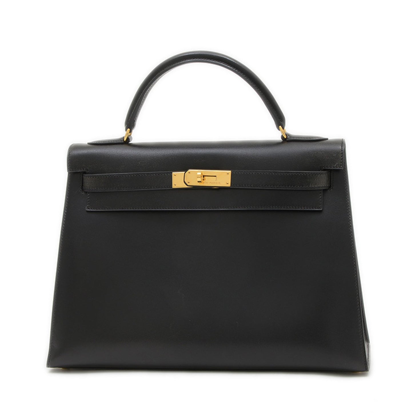 Hermès Black Leather Kelly 32