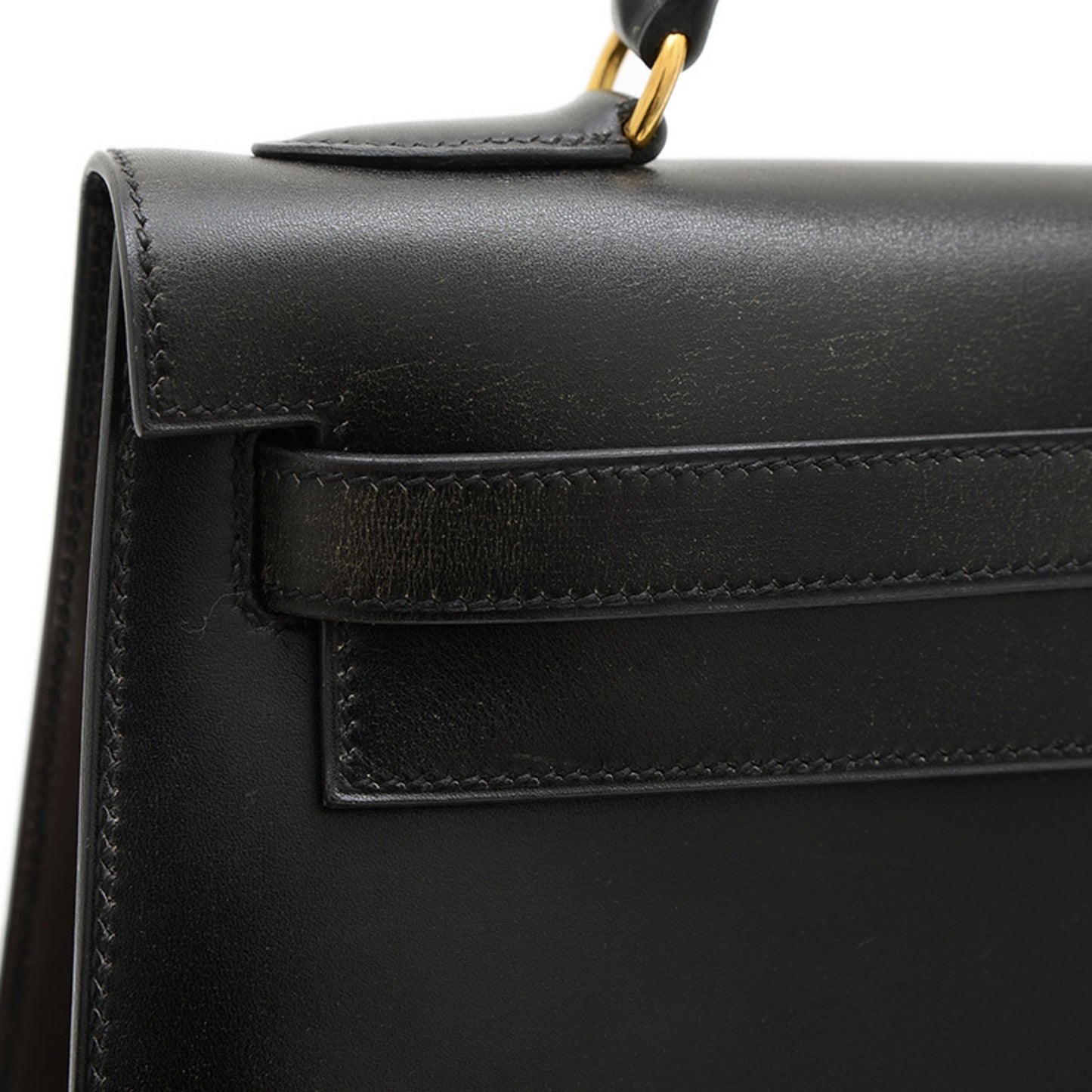 Hermès Black Leather Kelly 32