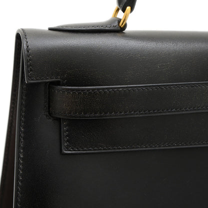 Hermès Black Leather Kelly 32