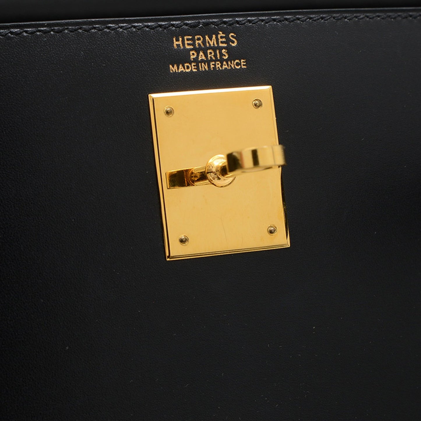 Hermès Black Leather Kelly 32
