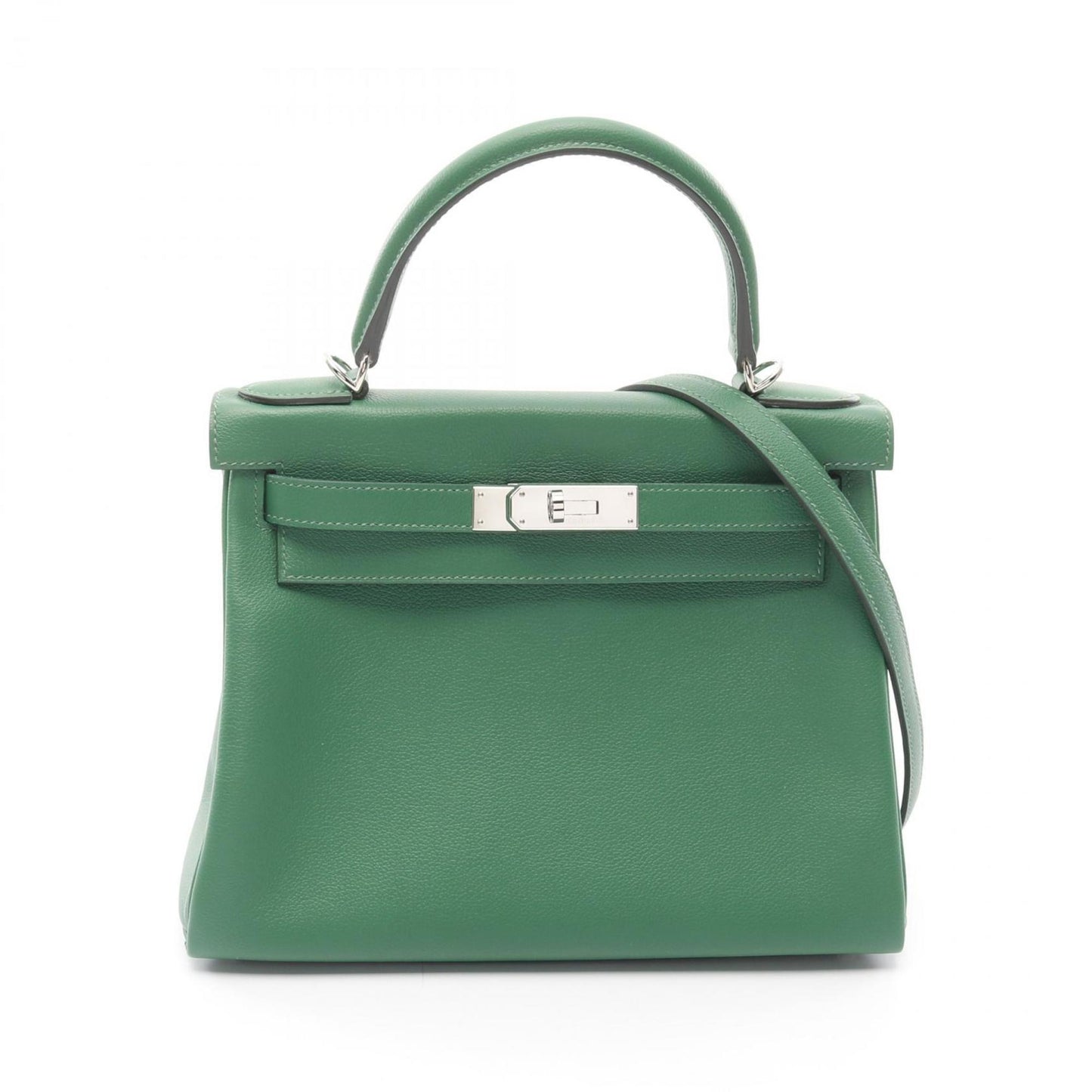 Hermès Green Leather Kelly 28