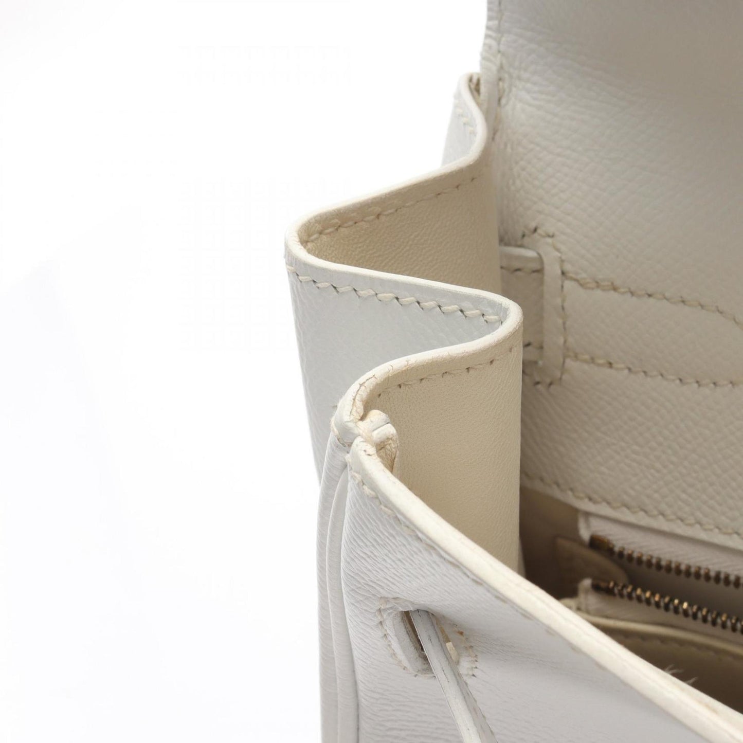 Hermès White Leather Kelly 35
