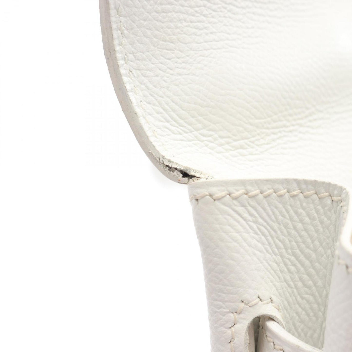 Hermès White Leather Kelly 35