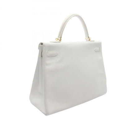 Hermès White Leather Kelly 35