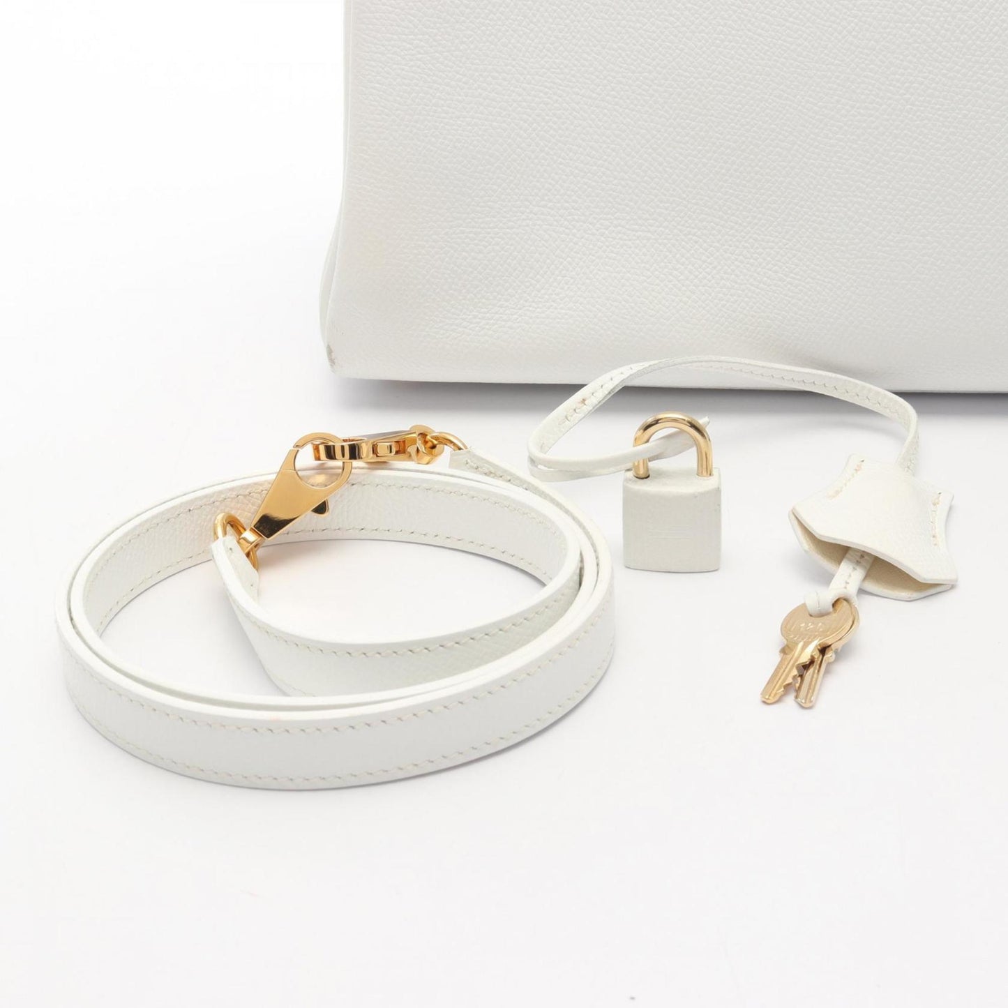 Hermès White Leather Kelly 35