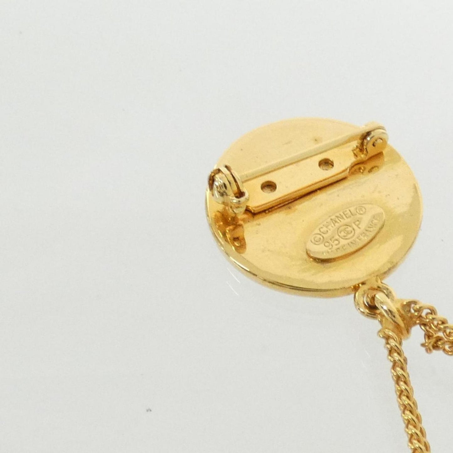 Chanel Gold Gold Plated Coco Mark