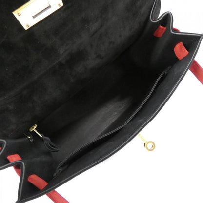 Hermès Black Suede Kelly 28
