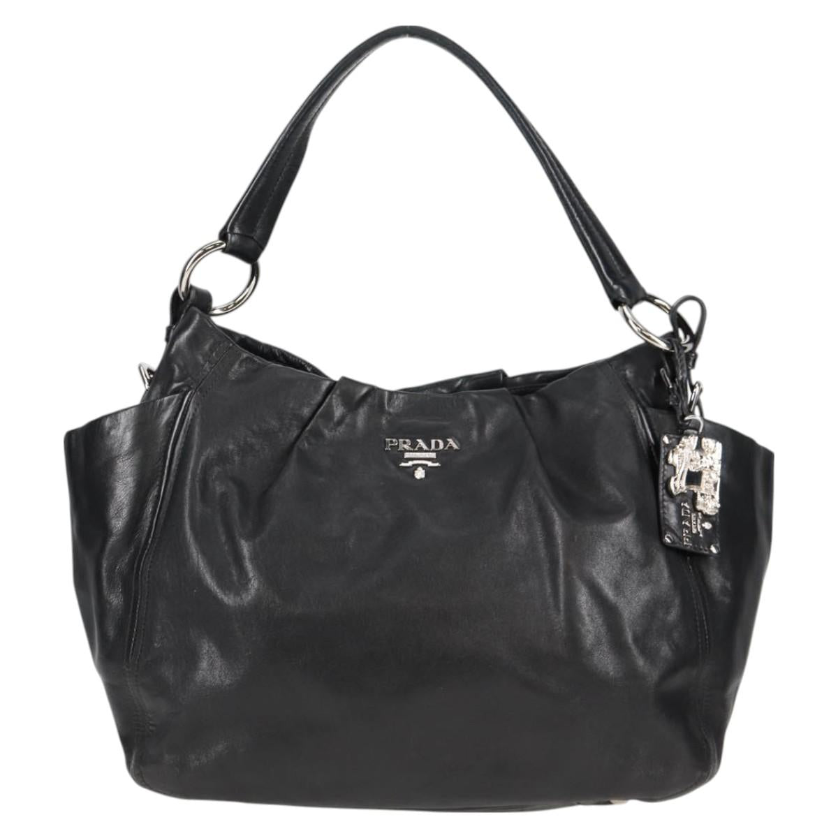Prada Black Leather Double