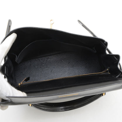 Hermès Black Leather Kelly 25