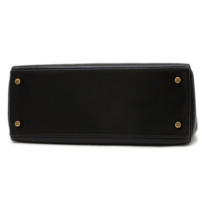 Hermès Black Leather Kelly 25