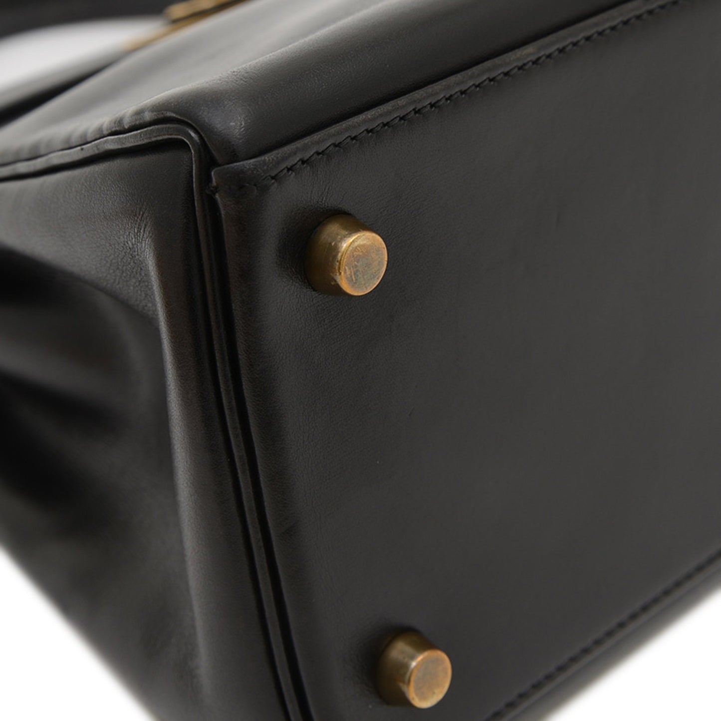 Hermès Black Leather Kelly 25