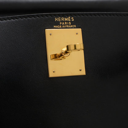 Hermès Black Leather Kelly 25