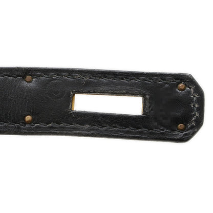 Hermès Black Leather Kelly 25