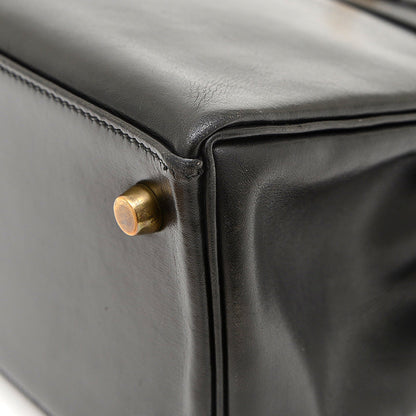 Hermès Black Leather Kelly 25