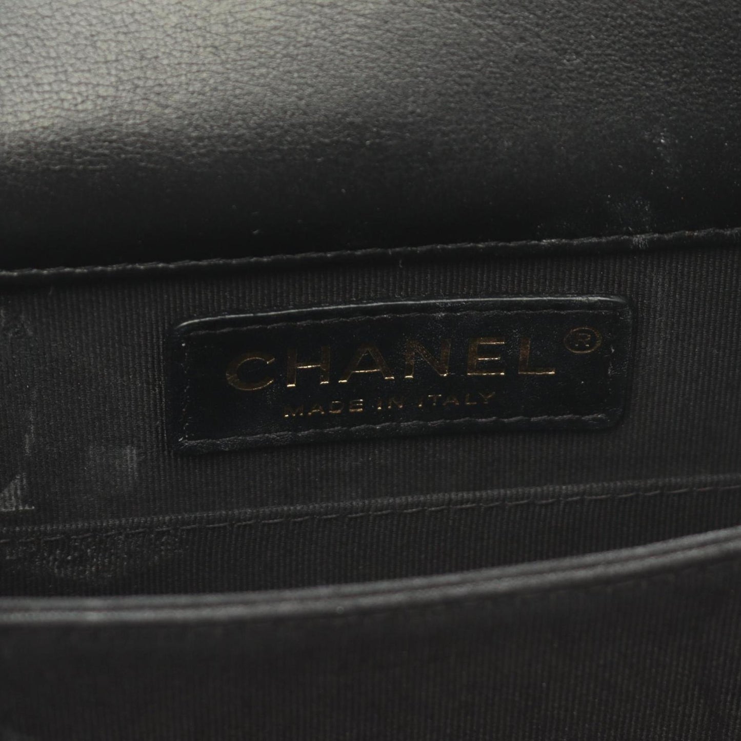 Chanel Black Leather Boy