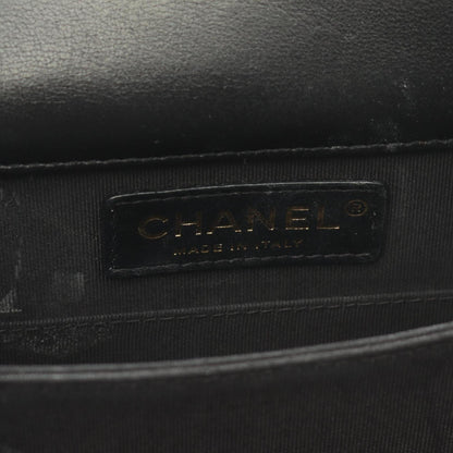 Chanel Black Leather Boy