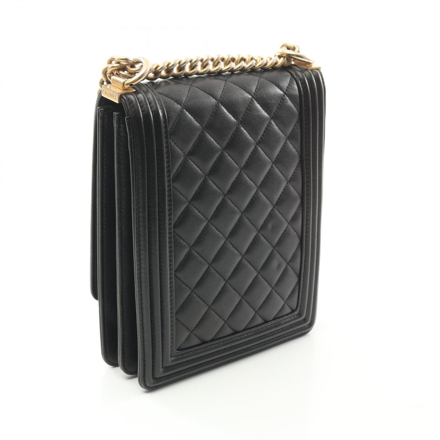Chanel Black Leather Boy