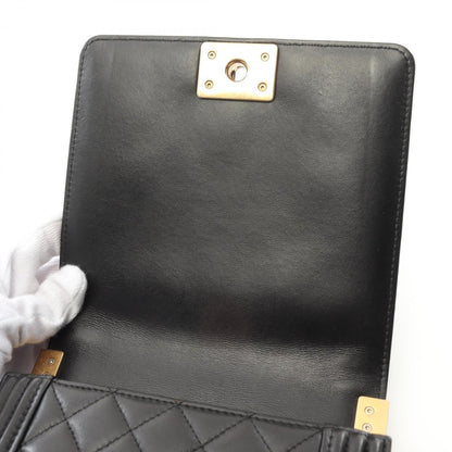 Chanel Black Leather Boy