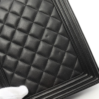 Chanel Black Leather Boy
