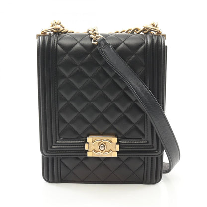 Chanel Black Leather Boy