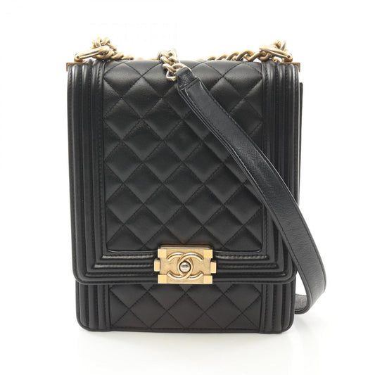 Chanel Black Leather Boy