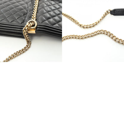 Chanel Black Leather Boy