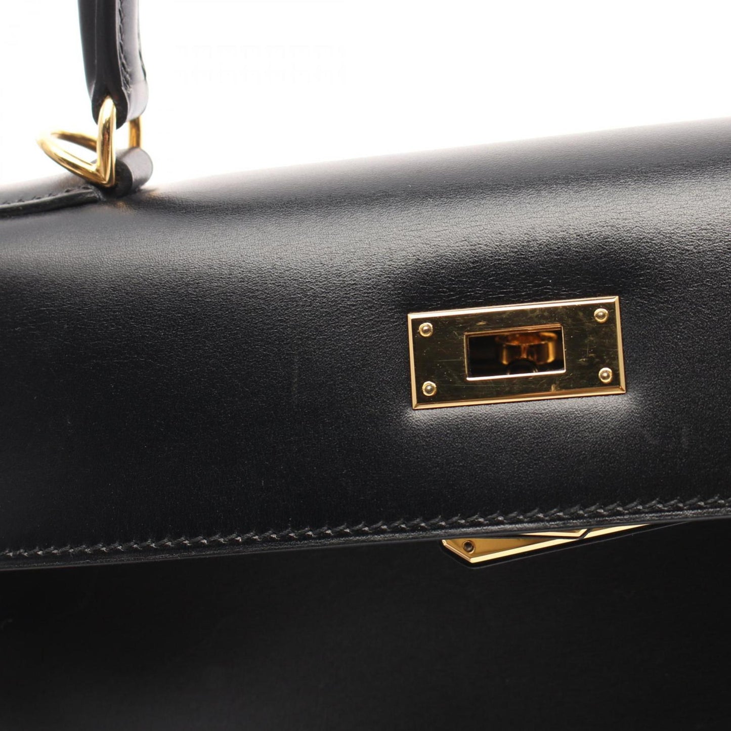 Hermès Black Leather Kelly 28
