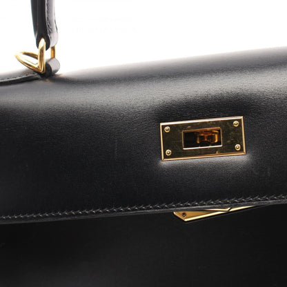 Hermès Black Leather Kelly 28