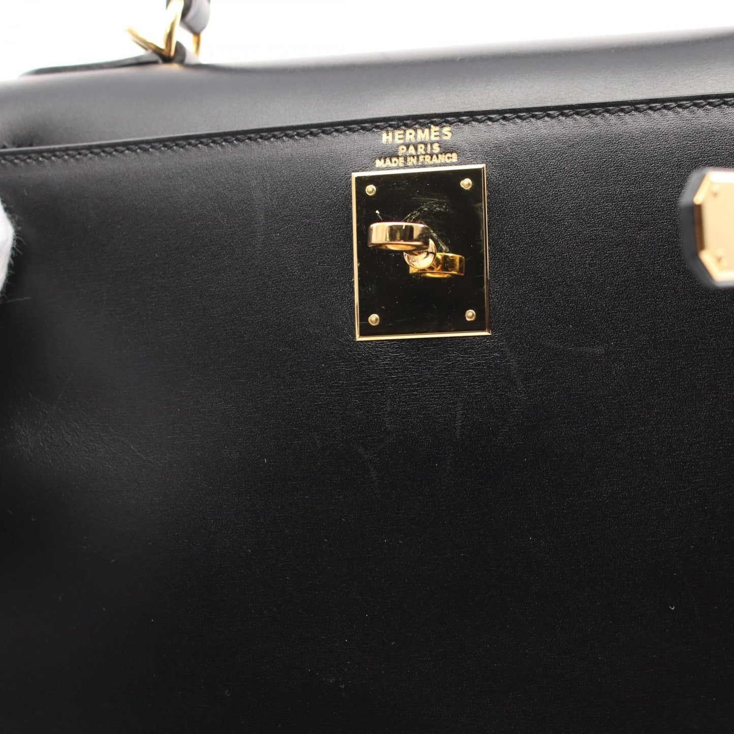 Hermès Black Leather Kelly 28